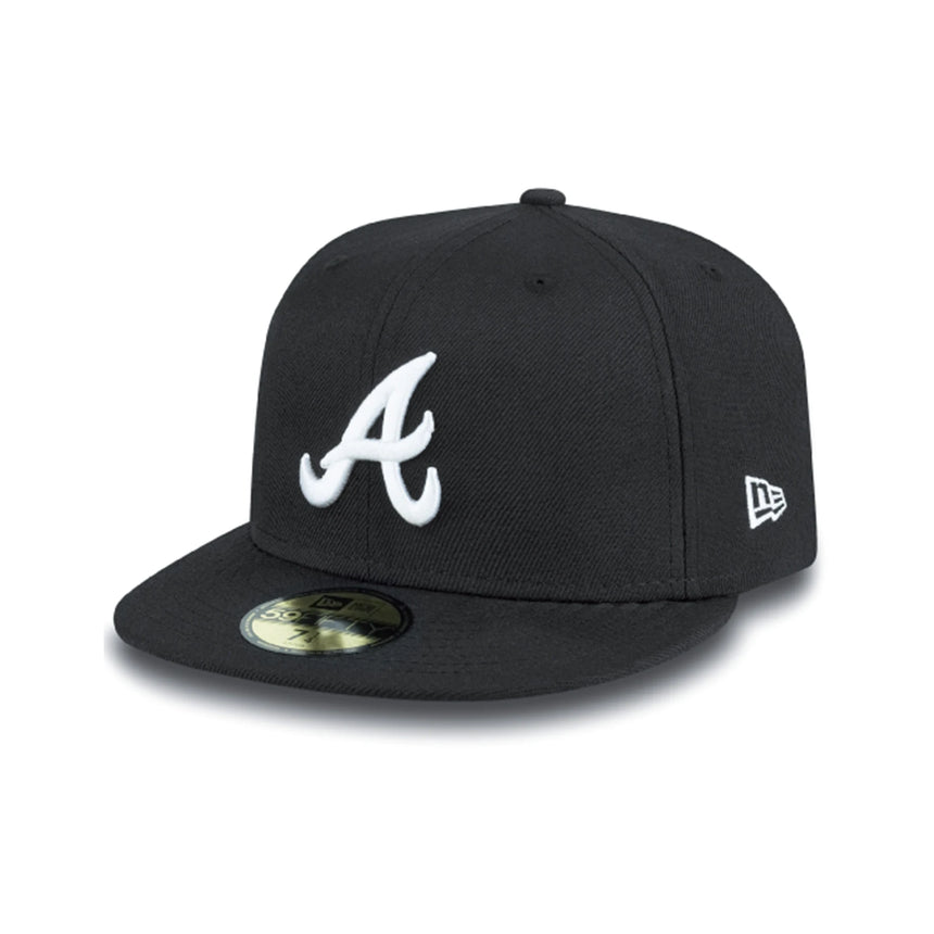Atlanta Braves cap, New Era, 39THIRTY, basic, black