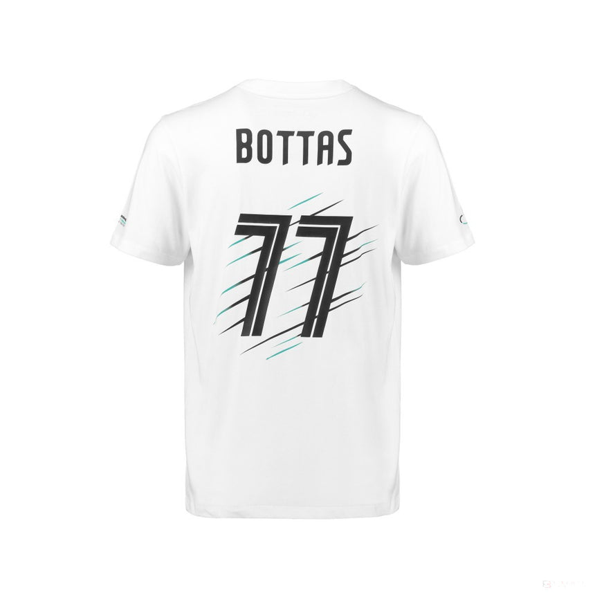 Mercedes T-shirt, Bottas Valtteri 77, White, 2018 - FansBRANDS®