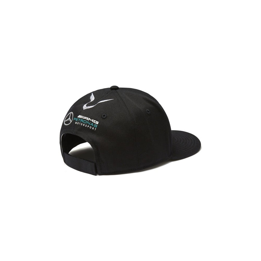 Mercedes Flatbrim Cap, Lewis Hamilton, Adult, Black, 2018 - FansBRANDS®