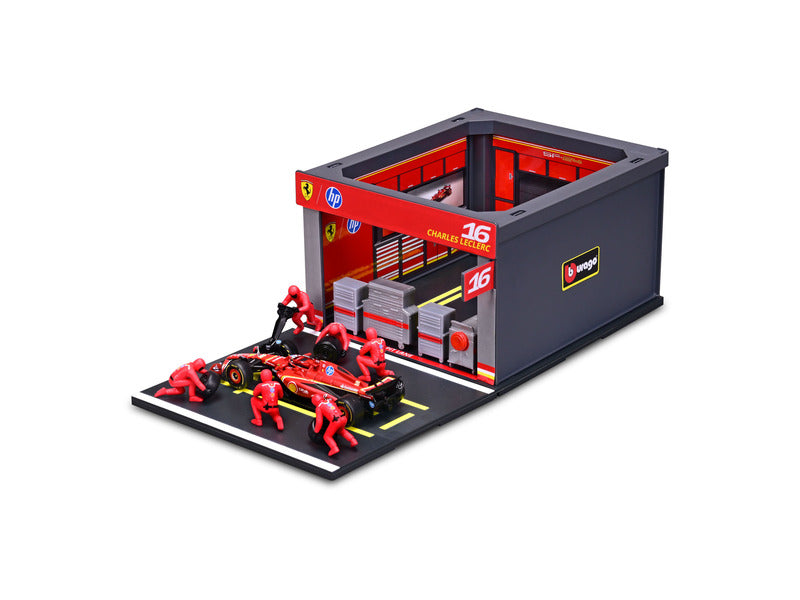 Ferrari model kit, pit pass, bburago, 1:43, Charles Leclerc, #16, SF-24