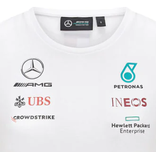 Mercedes Womens T-shirt, Team, White, 2021