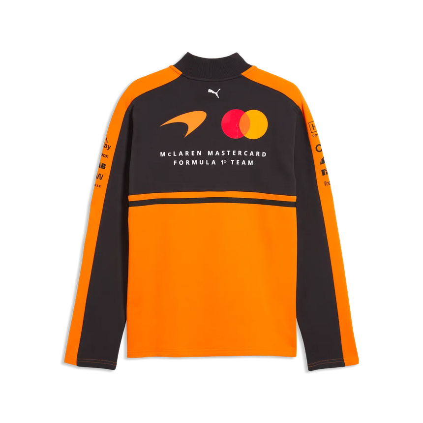 McLaren sweatshirt, team, half zipped, papaya, 2026