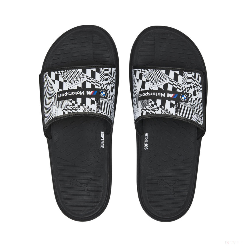 BMW MMS Softride Slide PUMA Black-Pop Red - FansBRANDS®