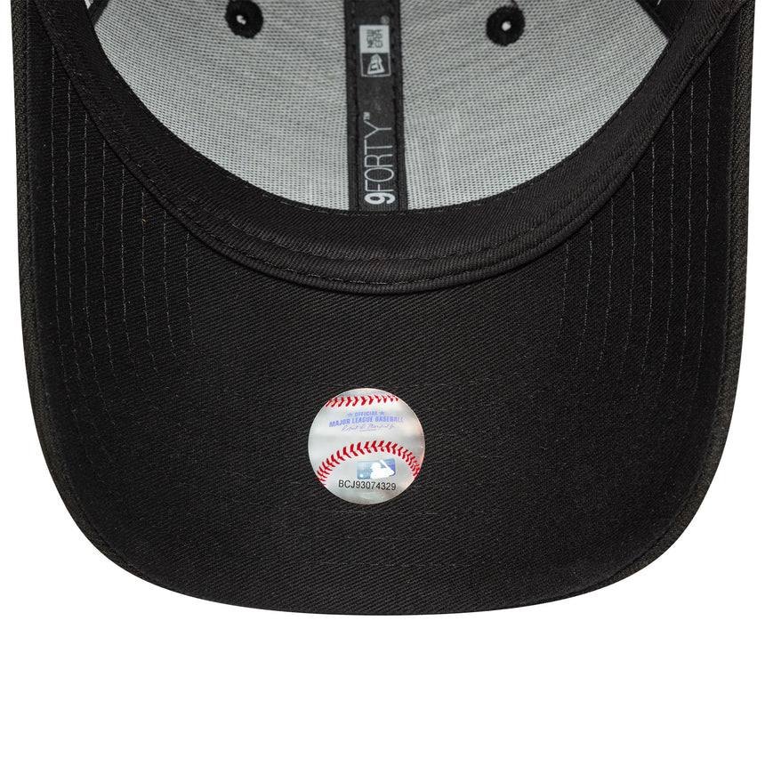 Los Angeles Dodgers cap, pop outline, New Era, 9FORTY, black