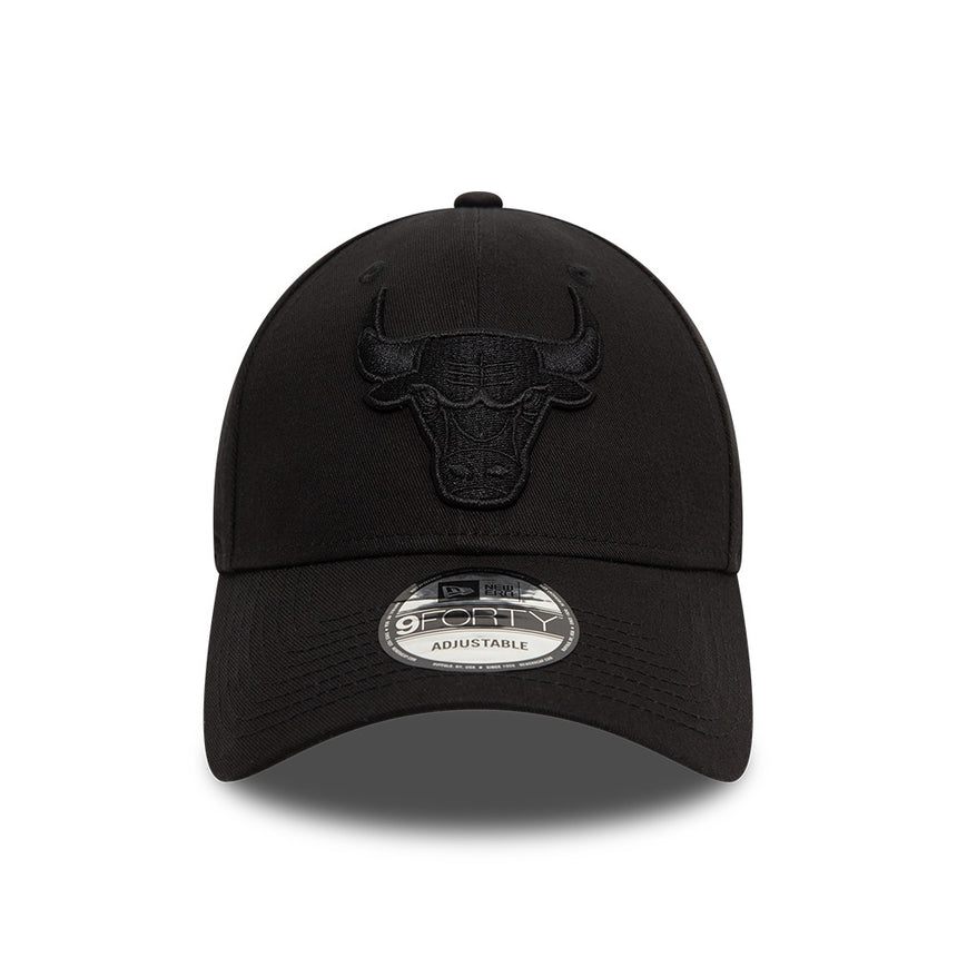 Chicago Bulls cap, New Era, 9FORTY, essential, full black