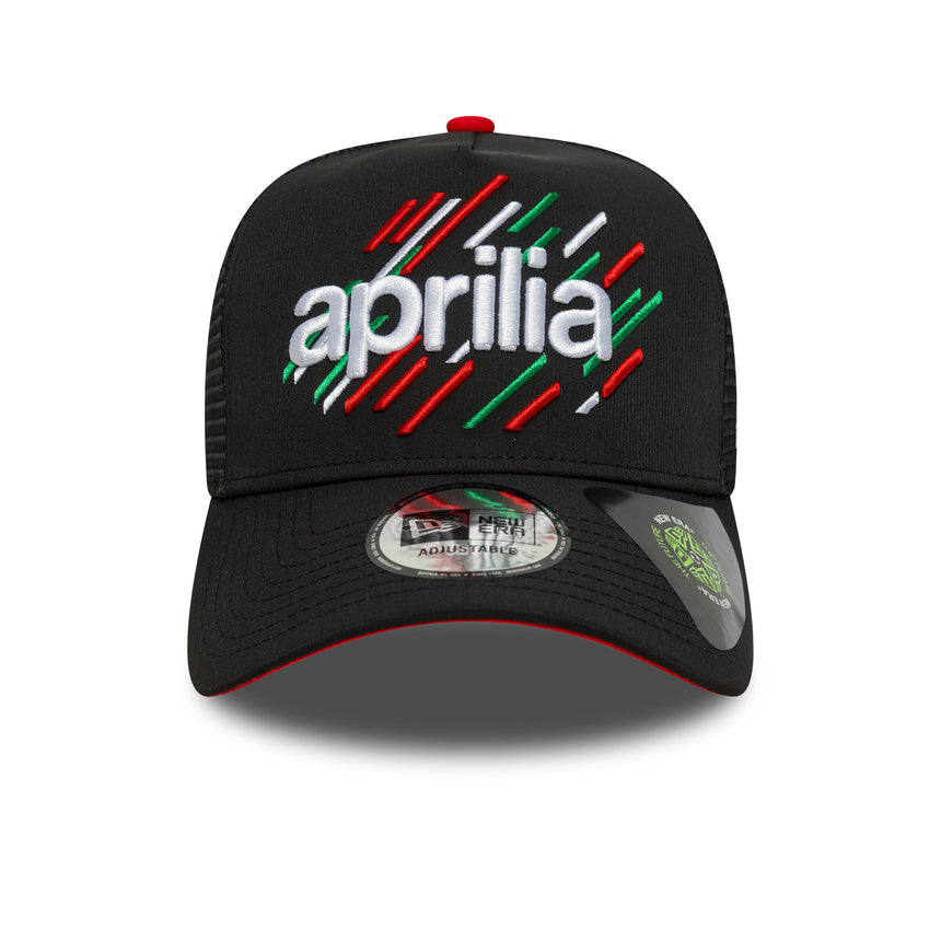 Aprilia, cap, trucker, A-Frame, black