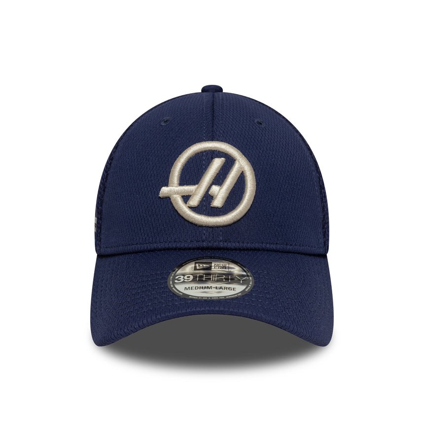 Haas cap, dashmark mesh, 39THIRTY, stretch fit, New Era, blue