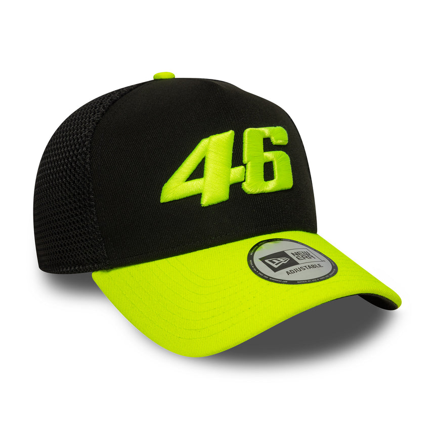 Valentio Rossi #46 cap, trucker, VR46, New Era, 9FORTY, black