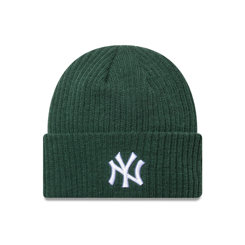 New York Yankees beanie, wide cuff, New Era, green