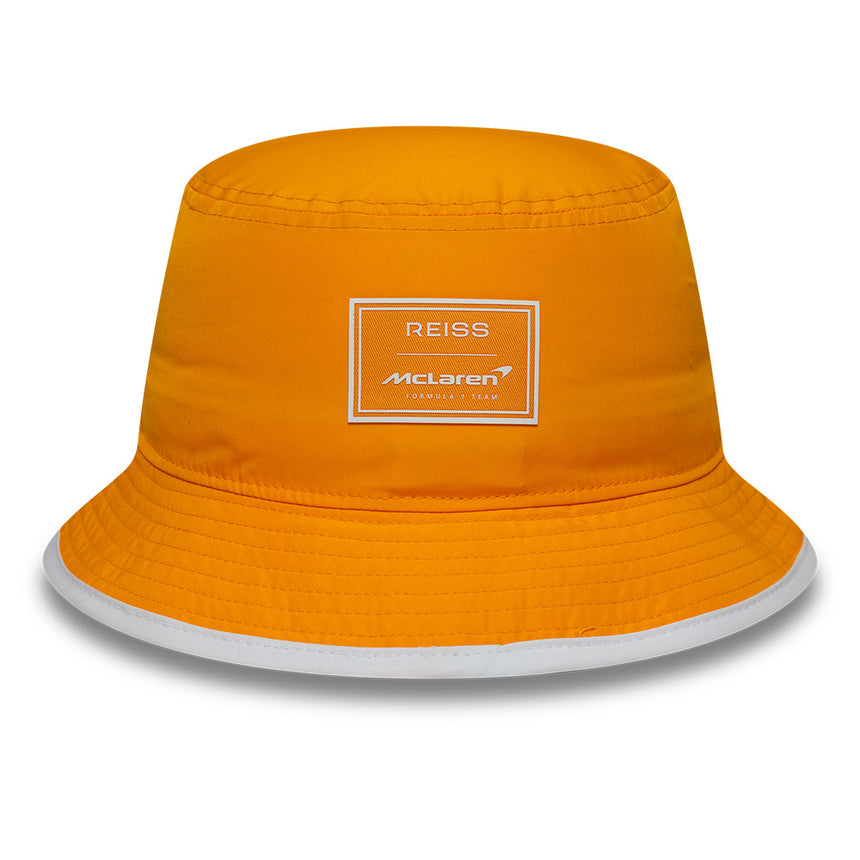 McLaren x Reiss bucket hat, seasonal, tapered, New Era, 9FORTY, orange