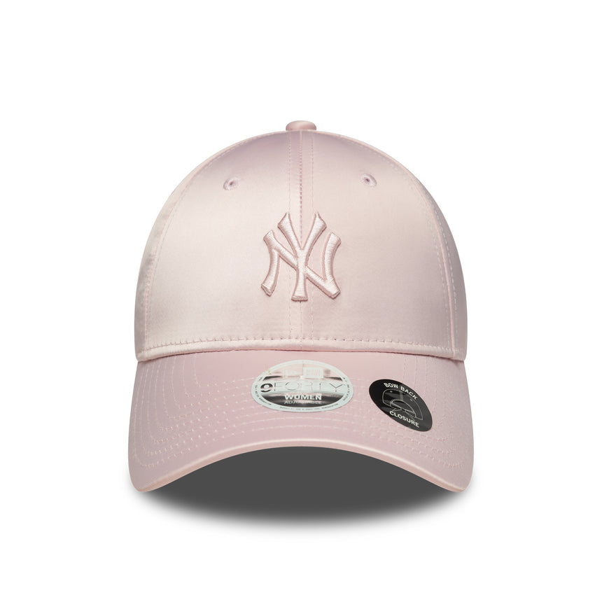 New York Yankees cap, satin bow back, New Era, 9FORTY, pink, pink