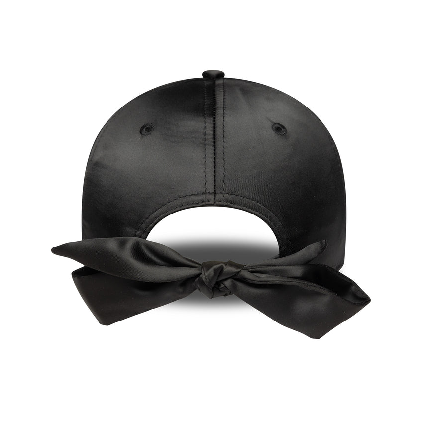 New York Yankees cap, satin bow back, New Era, 9FORTY, womens, black