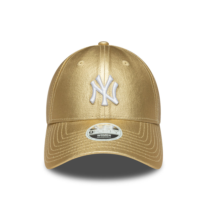 New York Yankees cap, metallic pin, New Era, 9FORTY, women, gold