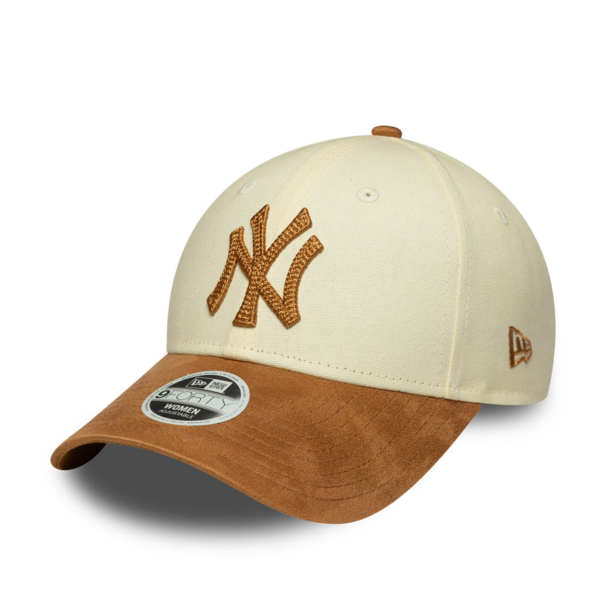 New York Yankedds cap, Women, FAUX SUEDE, 9FORTY, beige