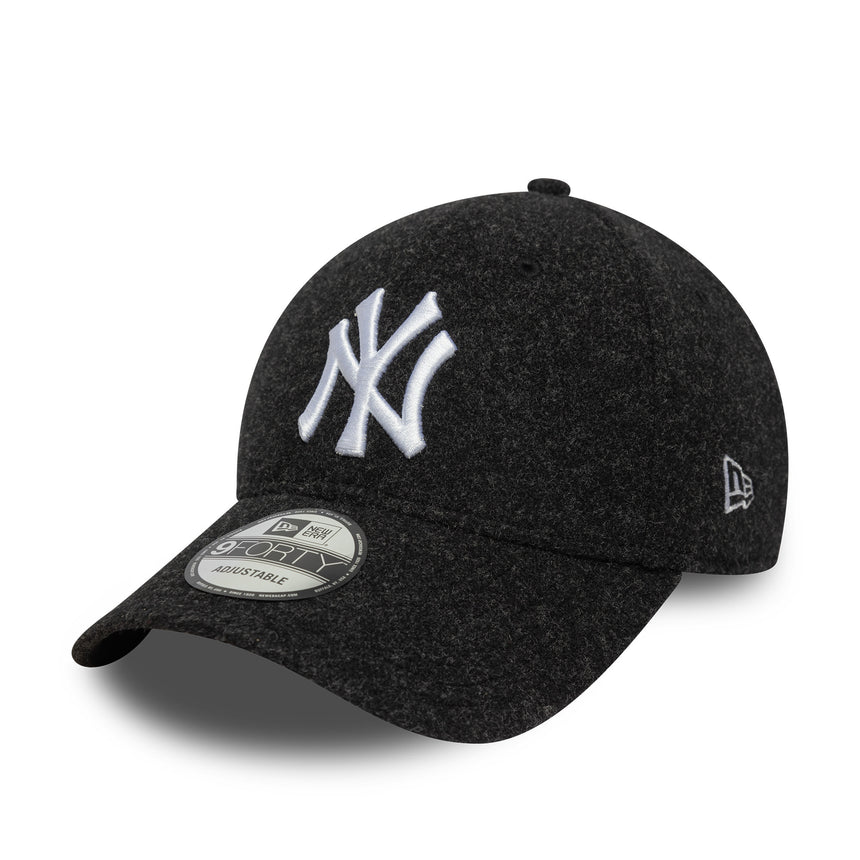 New York Yankees cap, melton, New Era, 9FORTY, black