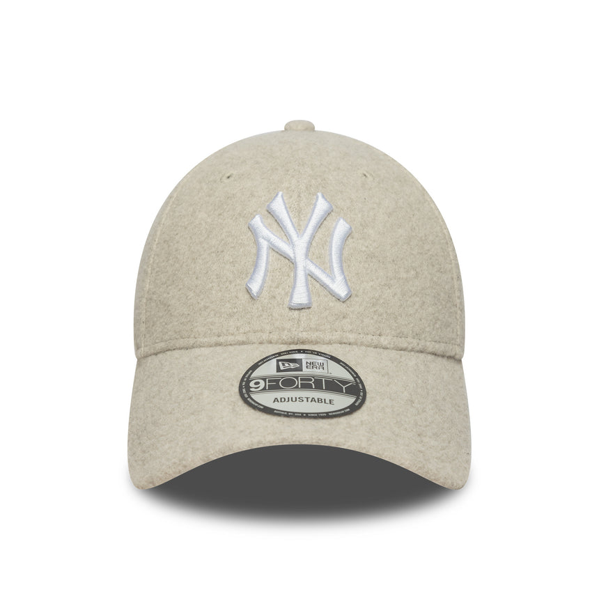 New York Yankees cap, Melton wool, 9FORTY, cream