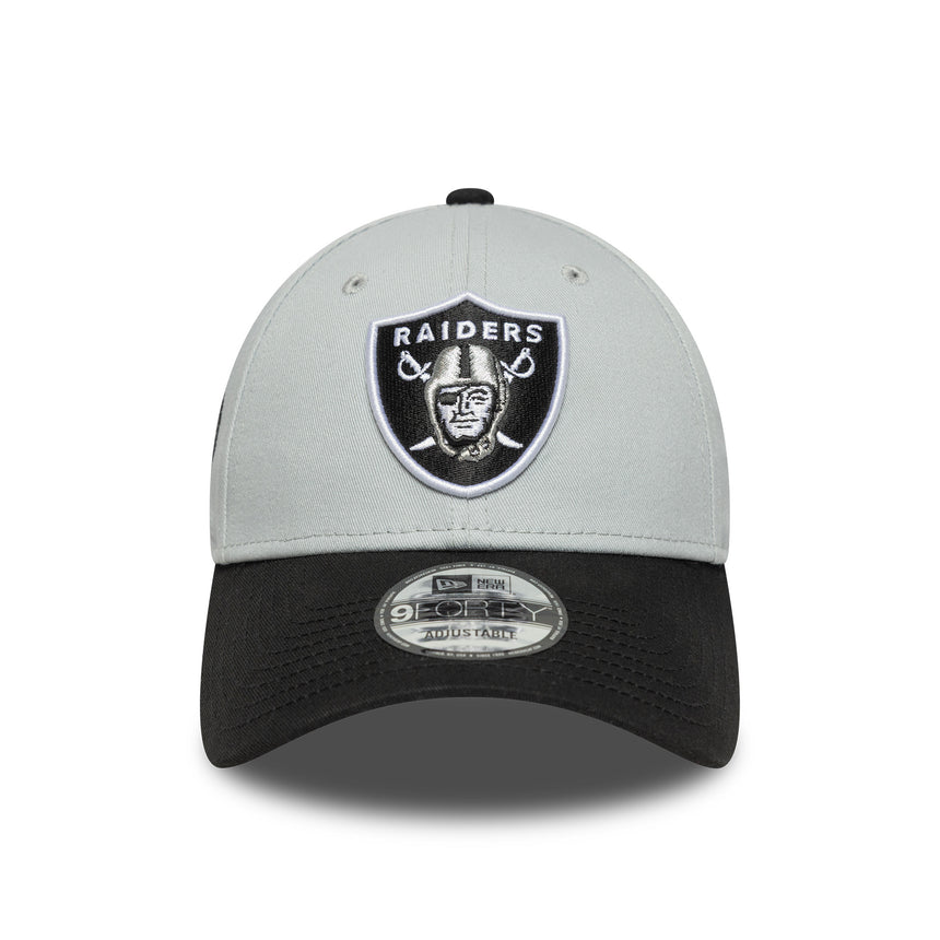 Las Vegas Raiders cap, dual-tone pin, New Era, 9FORTY, side-patch, black-white
