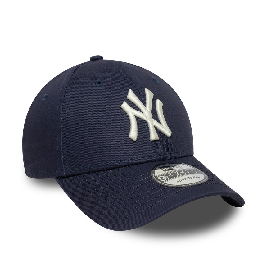 New York Yankees cap, visor script, New Era, 9FORTY, blue,