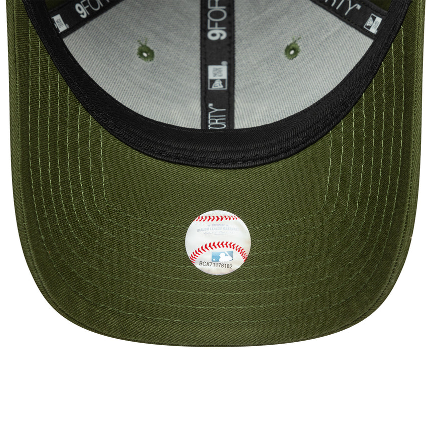 New York Yankees cap, plain pin, New Era, 9FORTY, green