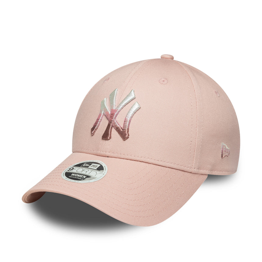 New York Yankees cap, metallic logo, New Era, 9FORTY, women, pink