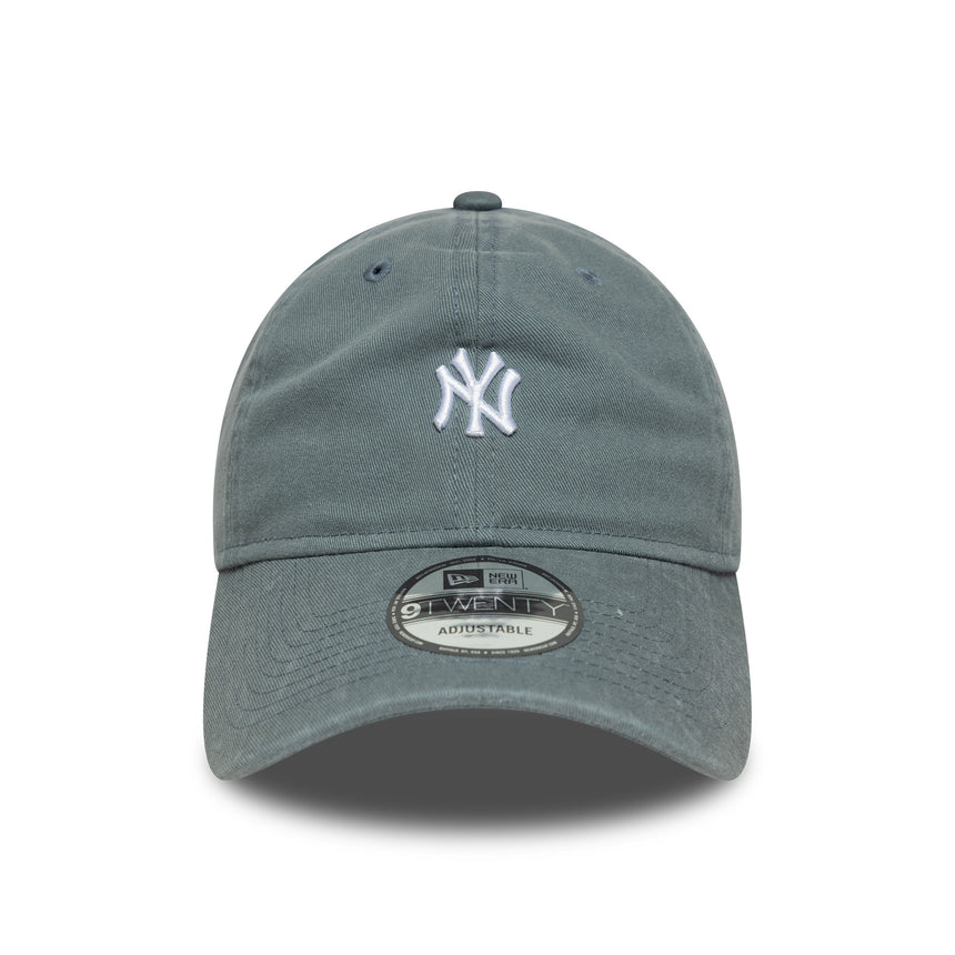 New York Yankees cap, washed mini logo, New Era, 9TWENTY, grey