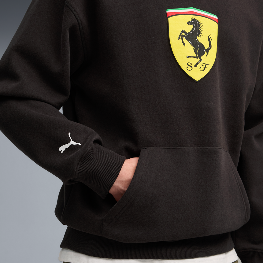 Ferrari hoodie, Puma, sportswear, shield logo, black 🔥