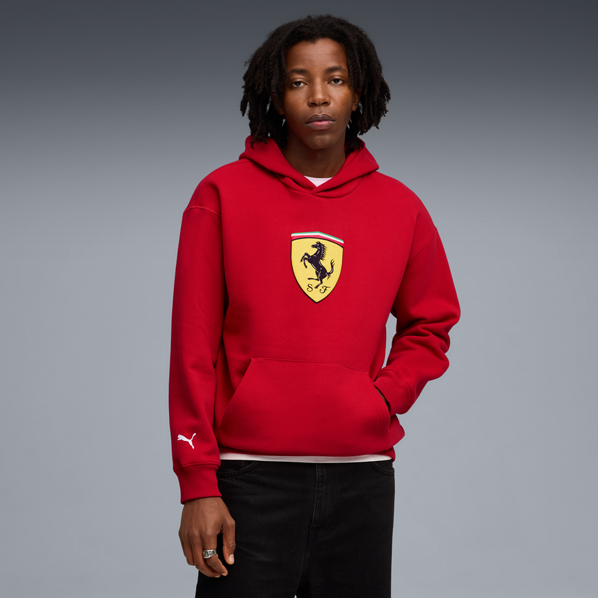 Ferrari hoodie, Puma, sportswear, shield logo, red 🔥