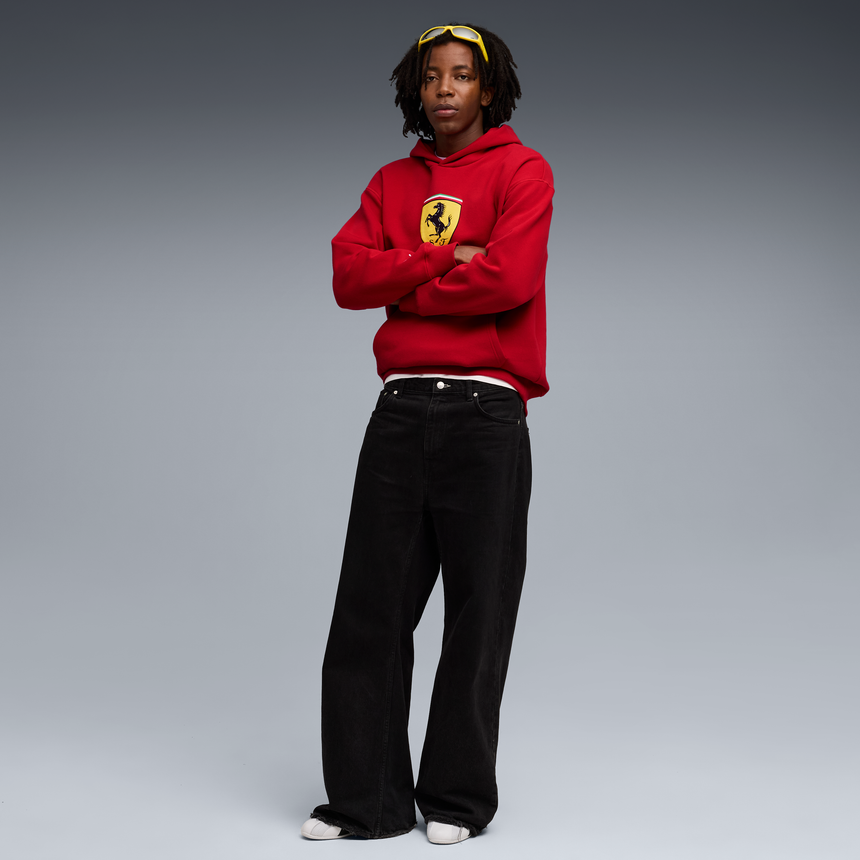 Ferrari hoodie, Puma, sportswear, shield logo, red 🔥