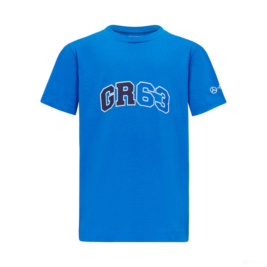 Mercedes Kids George Russell Logo Tee, Blue - FansBRANDS®
