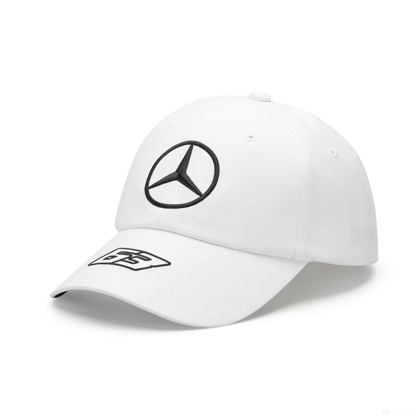 Mercedes Team Kids George Russell Baseball Driver Cap, White, 2023 - FansBRANDS®