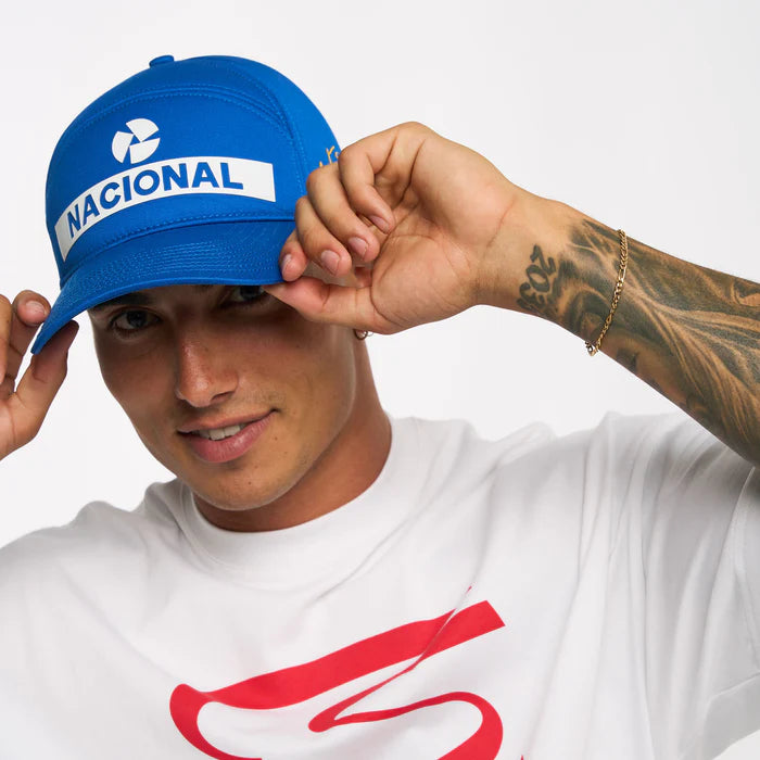 Ayrton Senna cap, Nacional, vintage, washed, blue, 2025