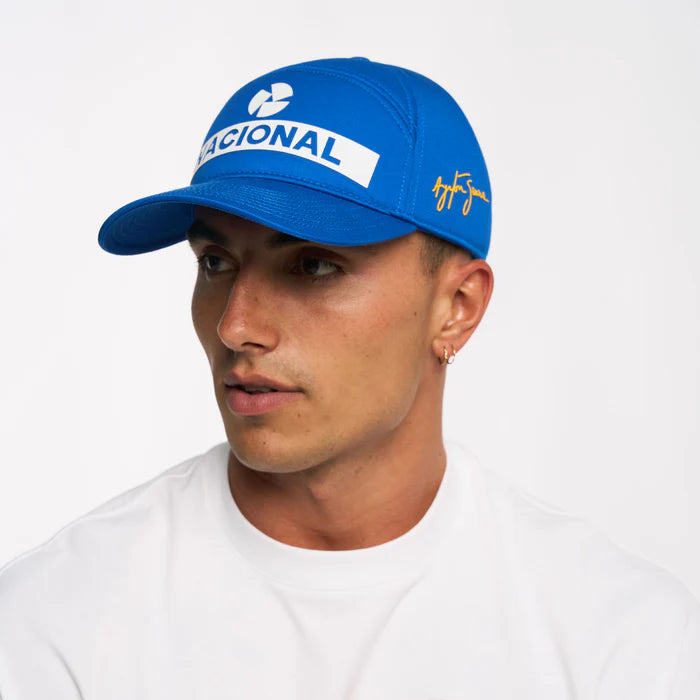 Ayrton Senna cap, Nacional, vintage, washed, blue, 2025