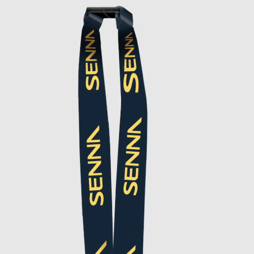 Ayrton Senna lanyard, blue, 2025