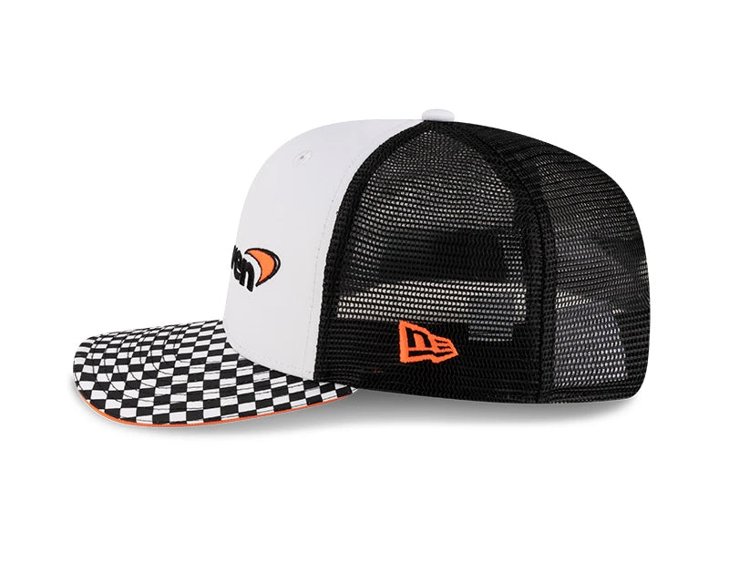 McLaren Checkered Visor 9FIFTY Cap, White 🔥