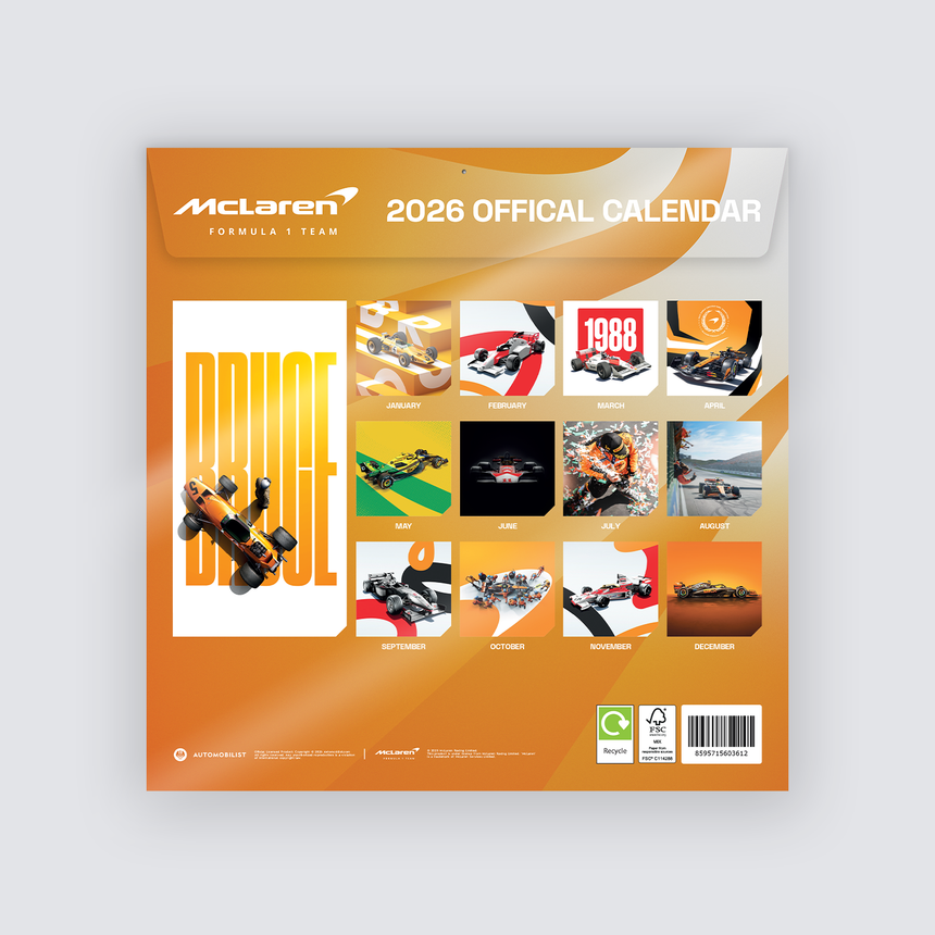 McLaren Formula 1 Team - Official Calendar - 2026