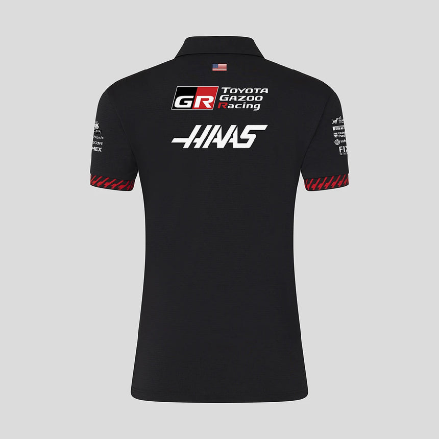 Haas F1 polo, team, womens, black, 2026