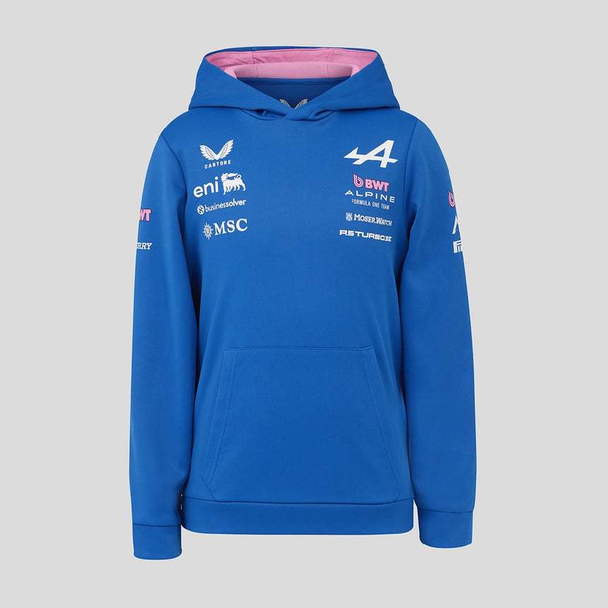 Alpine hoodie, team, blue, kids, 2026