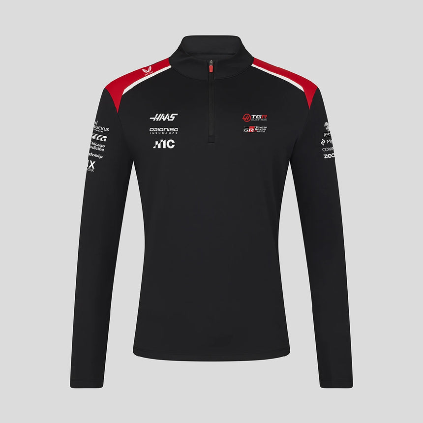 Haas F1 sweatshirt, quarter zip, team, black, 2026