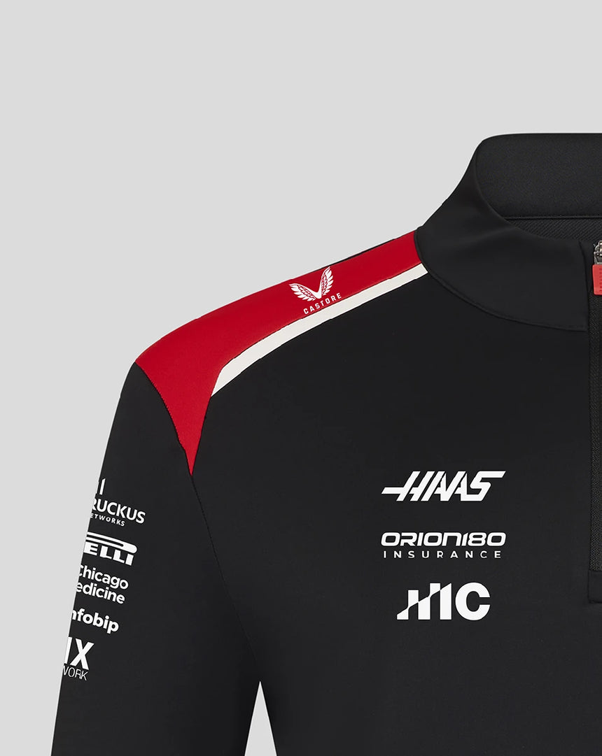 Haas F1 sweatshirt, quarter zip, team, black, 2026