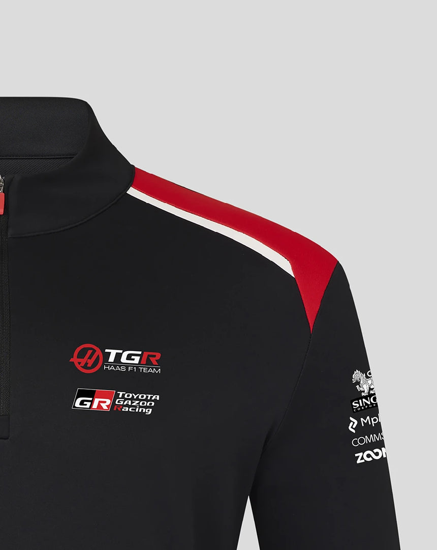 Haas F1 sweatshirt, quarter zip, team, black, 2026