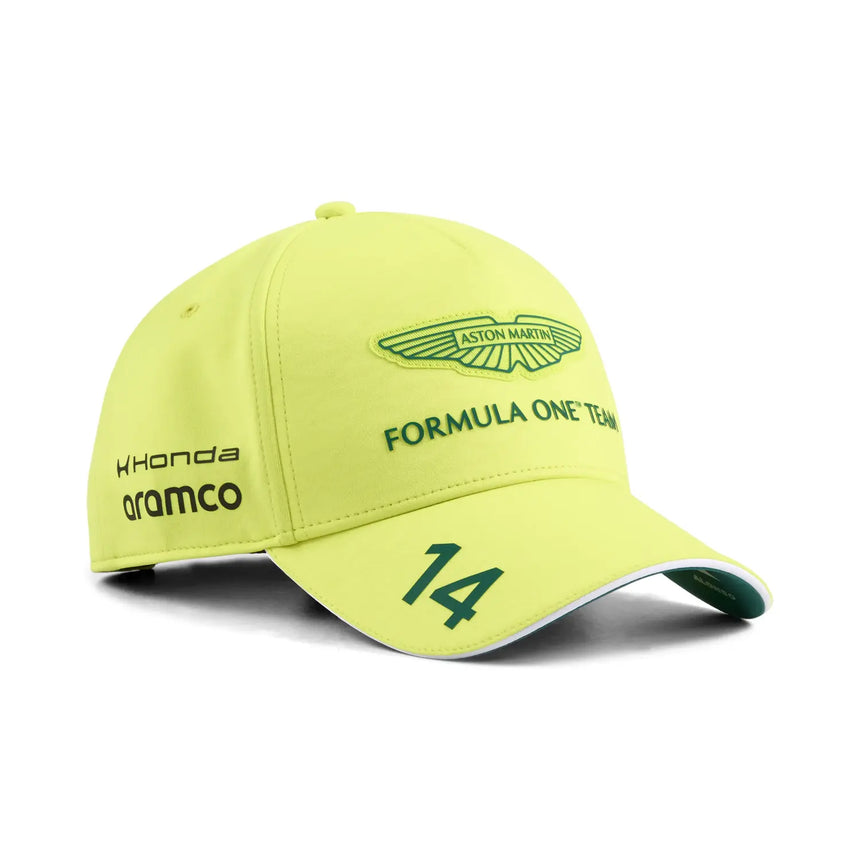Aston Martin cap, team, Fernando Alonso, Puma, lime, 2026