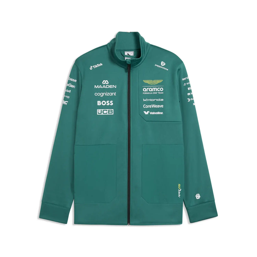 Aston Martin softshell jacket, team, Puma, green, 2026