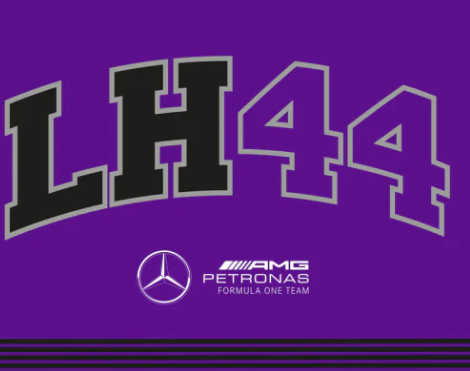 Mercedes Lewis Hamilton 90X120 Flag Without Pole, Purple