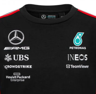Mercedes Team Kids Driver Tee, Black, 2023