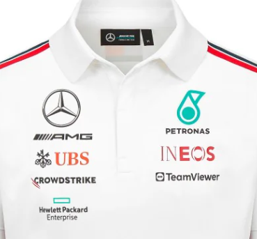 Mercedes Team Mens Polo, White, 2023