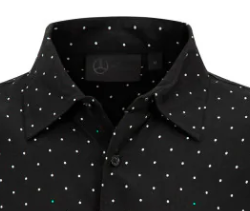 Mercedes Mens Polka Dot Shirt, Black