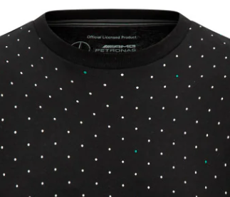 Mercedes Mens Polka Dot Tee, Black