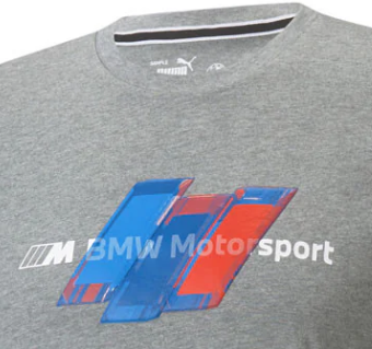 BMW T-shirt, Puma BMW Motorsport Logo, Grey, 2021