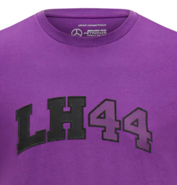 Mercedes Mens Lewis Hamilton Logo Tee, Purple