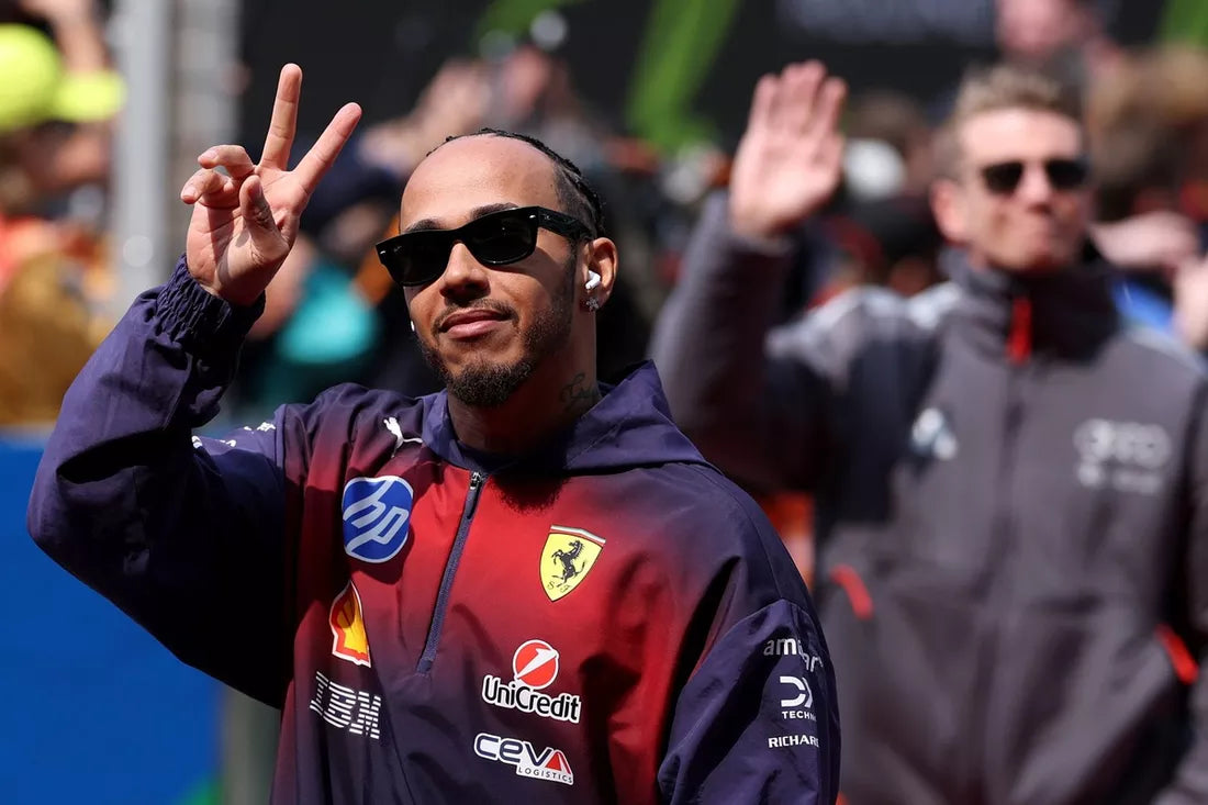 Hamilton battles back to claim first Ferrari win